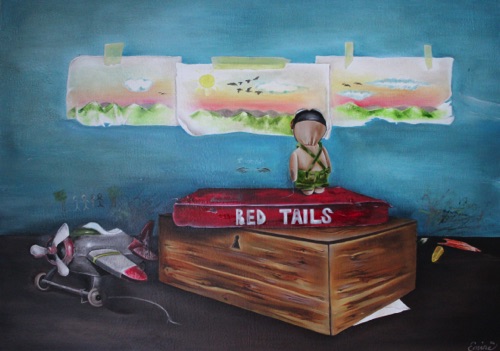 Emine Bostanci, Red Tails
50x70cm, oil on canvas, 2024